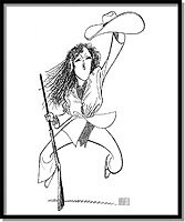 Bernadette Peters in Annie Get Your Gun by Al Hirschfeld