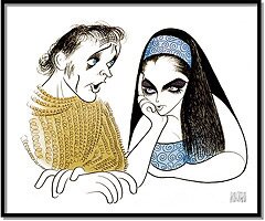 Mr. & Mrs. Richard Burton by Al Hirschfeld