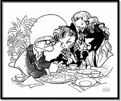Guess Who's Coming To Dinner by Al Hirschfeld