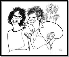 The Rolling Stones:  Mick Jagger and Keith Richards by Al Hirschfeld