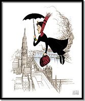 Julie Andrews in Mary Poppins, Flying Over  London