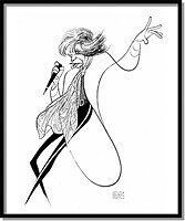 Mick Jagger of The Rolling Stones by Al Hirschfeld