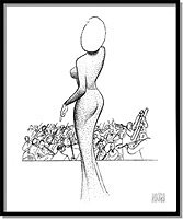 Marilyn Monroe, "Happy Birthday, Mr. President"  by Al Hirschfeld