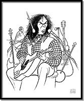 Neil Young by Al Hirschfeld