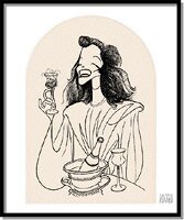 Katharine Hepburn in The Philadelphia Story by Al Hirschfeld