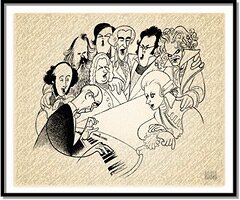 Sing Along With Serkin by Al Hirschfeld