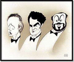 The Three Tenors by Al Hirschfeld