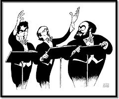 The Three Tenors, Encore by Al Hirschfeld