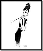 Audrey Hepburn in Breakfast At Tiffany's, II by Al Hirschfeld