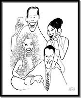 Will & Grace by Al Hirschfeld