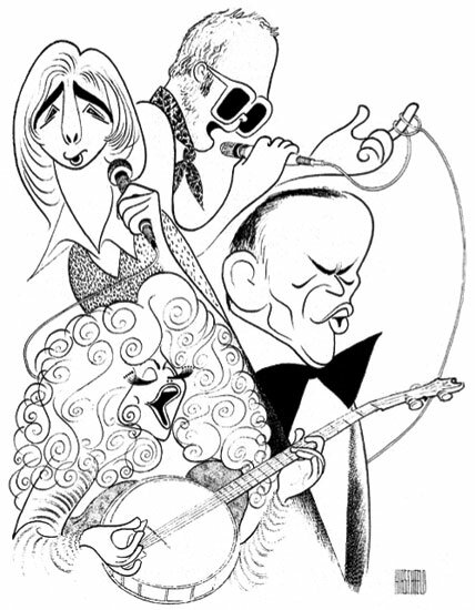 Dolly Parton, Frank Sinatra, Barry Manilow, and Elton John available from The Official Website for Al Hirschfeld