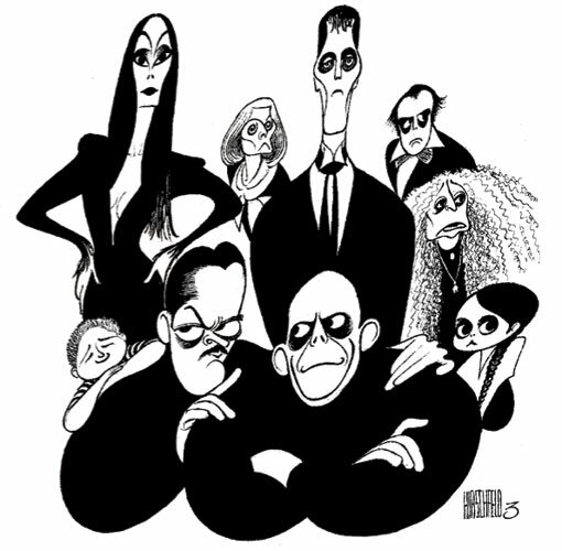 the adams family available from The Official Website for Al Hirschfeld