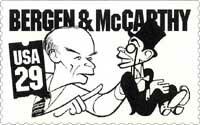 Edgar Bergen & Charlie McCarthy postage stamp at The Official Website for Al Hirschfeld