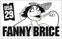 Fanny Brice postage stamp at The Official Website for Al Hirschfeld