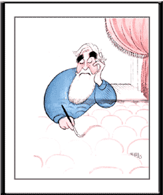 Al Hirschfeld Self Portrait At 90 from The Official Website for Al Hirschfeld