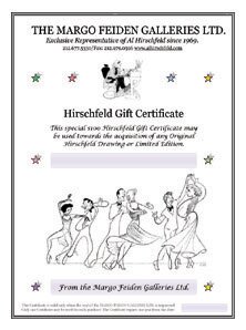 A gift from You to ... Al Hirschfeld Gift Certificate