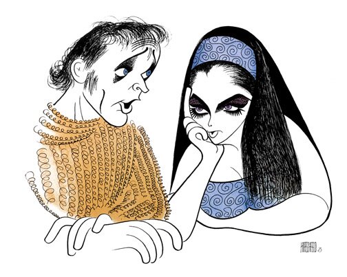 richard burton and elizabeth taylor by Al Hirschfeld at The Official Website for Al Hirschfeld