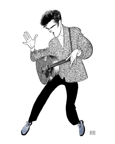 elvis presley by Al Hirschfeld at The Official Website for Al Hirschfeld