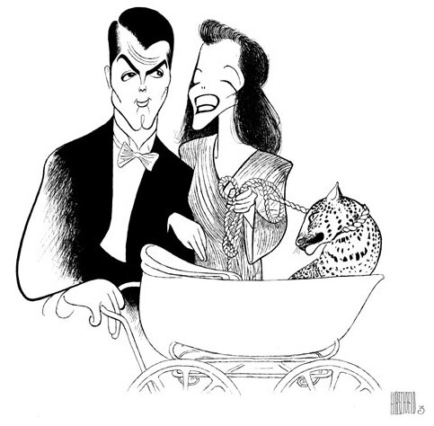 cary grant and katherine hepburn by Al Hirschfeld at The Official Website for Al Hirschfeld