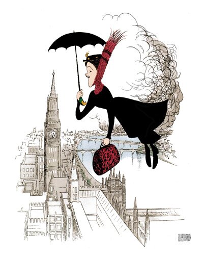 mary poppins by Al Hirschfeld at The Official Website for Al Hirschfeld