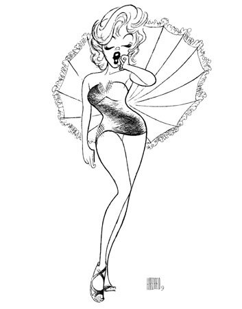 Marilyn Monroe by Al Hirschfeld at The Official Website for Al Hirschfeld