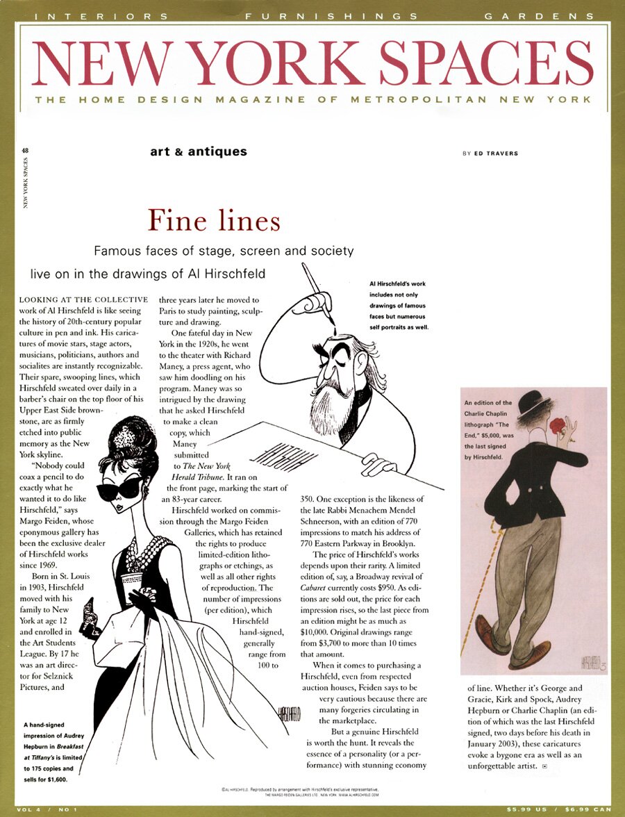 New York Spaces on Al Hirschfeld
