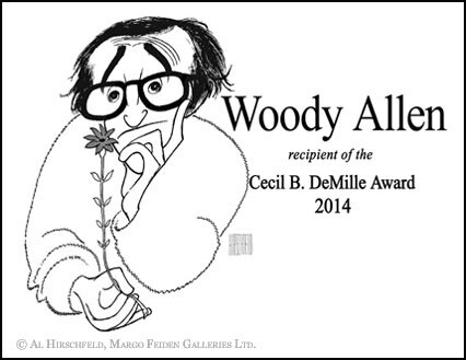 woody allen screen set for Golden Globe Awards