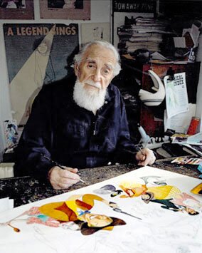 al hirschfeld at his drawing board